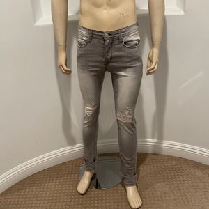 STAMPD Men ‘s Distress Grey  Skinny Jeans  Size 31